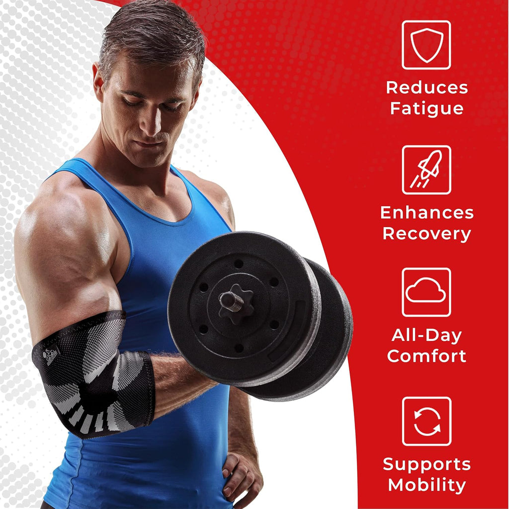 Elbow Compression Sleeves for Weightlifting and Fitness
