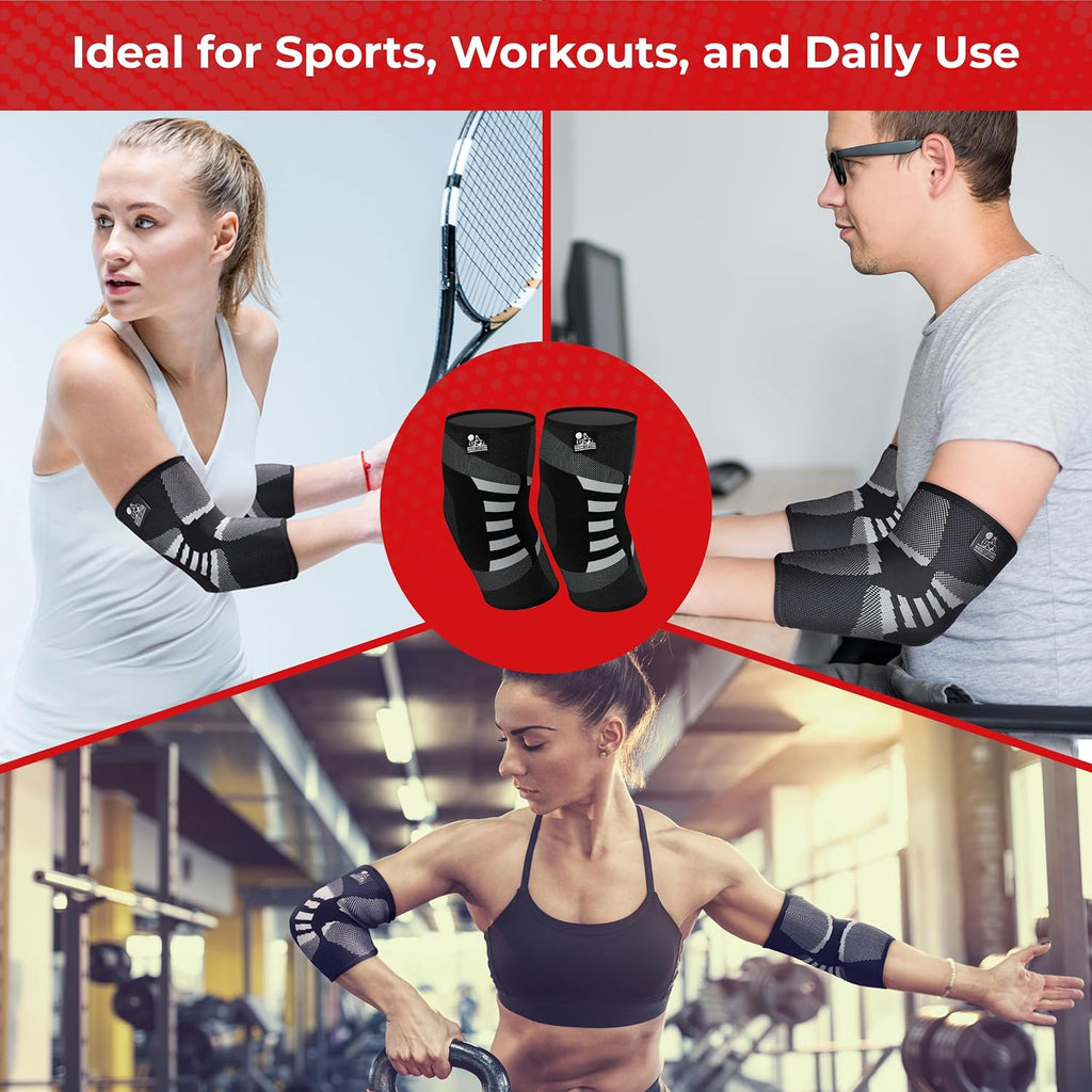 Elbow Compression Sleeves for Weightlifting and Fitness