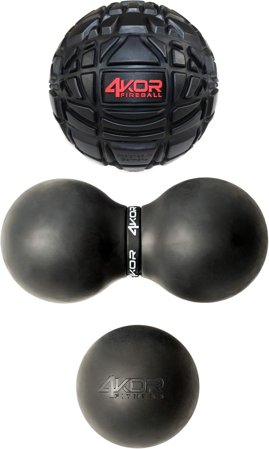 4KOR Massage Balls for Trigger Point Therapy - Myofascial Release Ball - Muscle Relief for Back, Neck, Shoulder, Foot Pain - Fitness Massage Balls for Mobility - Deep Tissue Release Ball