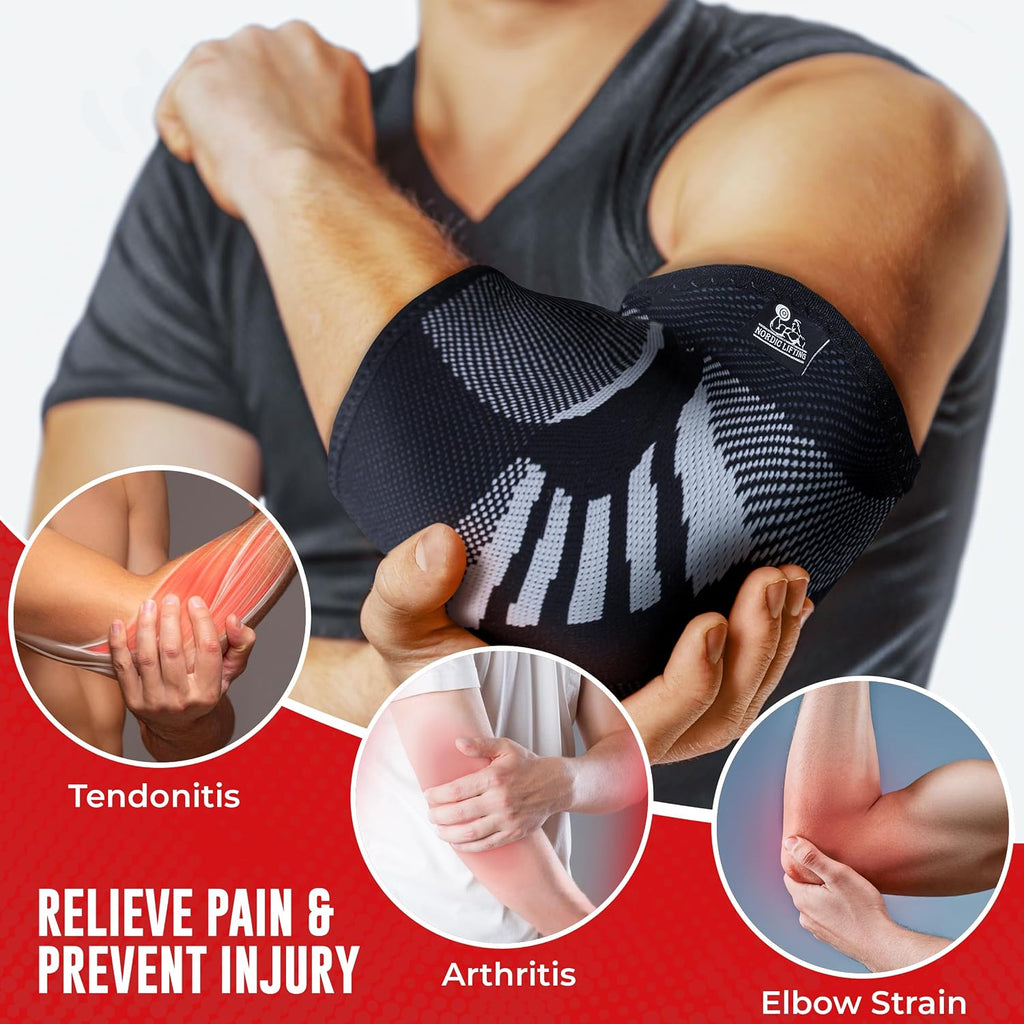 Elbow Compression Sleeves for Weightlifting and Fitness