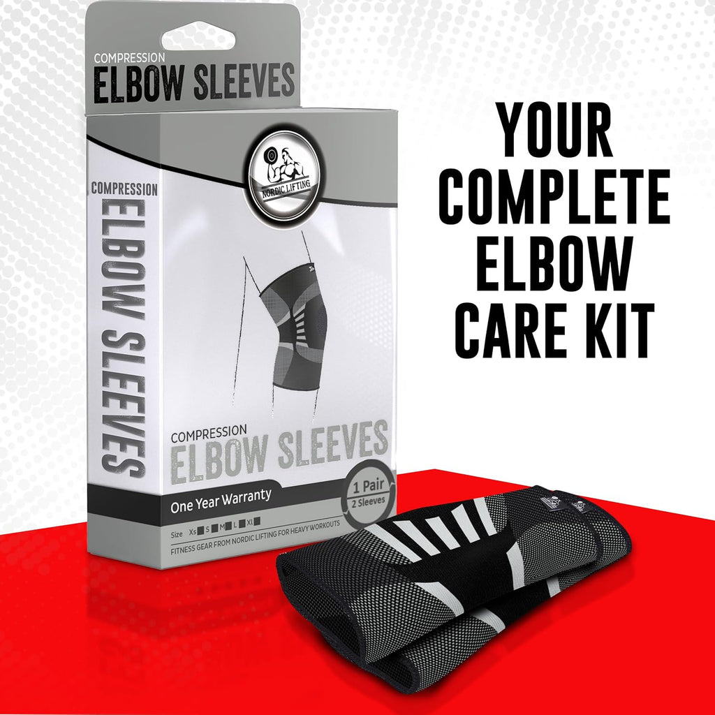 Elbow Compression Sleeves for Weightlifting and Fitness