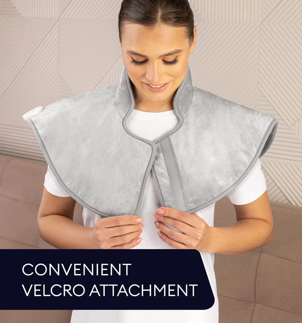 Luxurious Electric Throw Blanket for Neck and Shoulders - 22"x24" Heated Pad with 6 Heat Settings and Auto Shut-Off for Ultimate Pain Relief