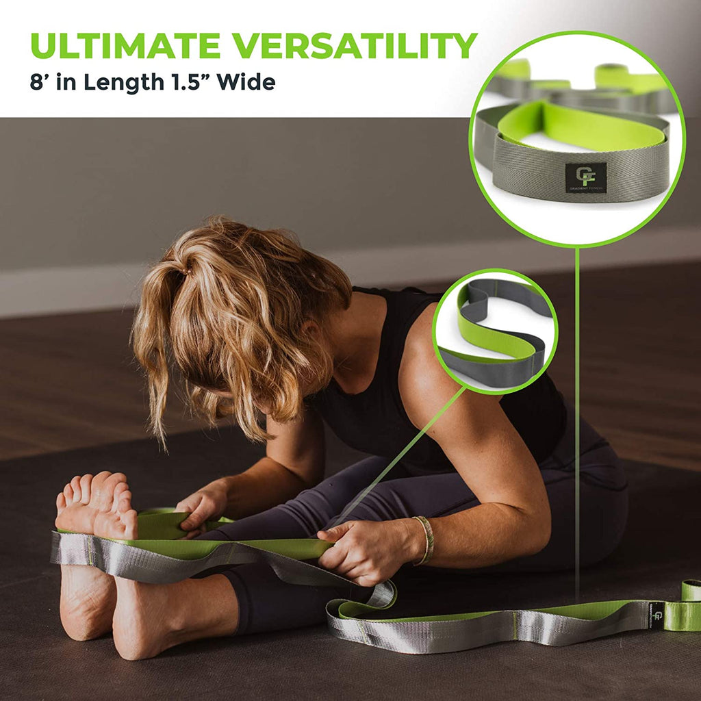 Elevate Your Flexibility: 8 Ft Physical Therapy Yoga Stretch Strap with 12 Comfort Loops