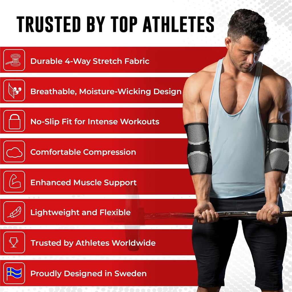 Elbow Compression Sleeves for Weightlifting and Fitness
