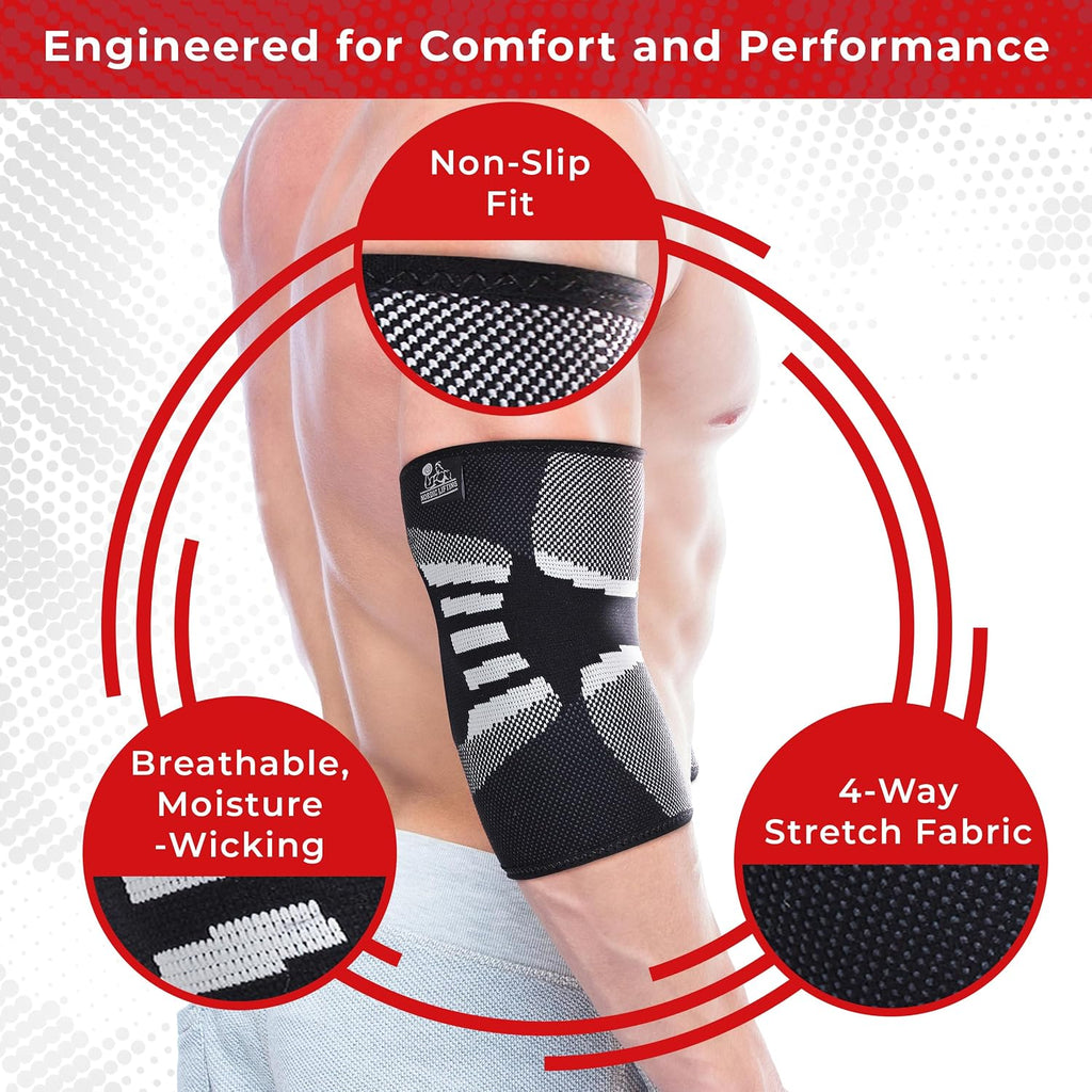 Elbow Compression Sleeves for Weightlifting and Fitness