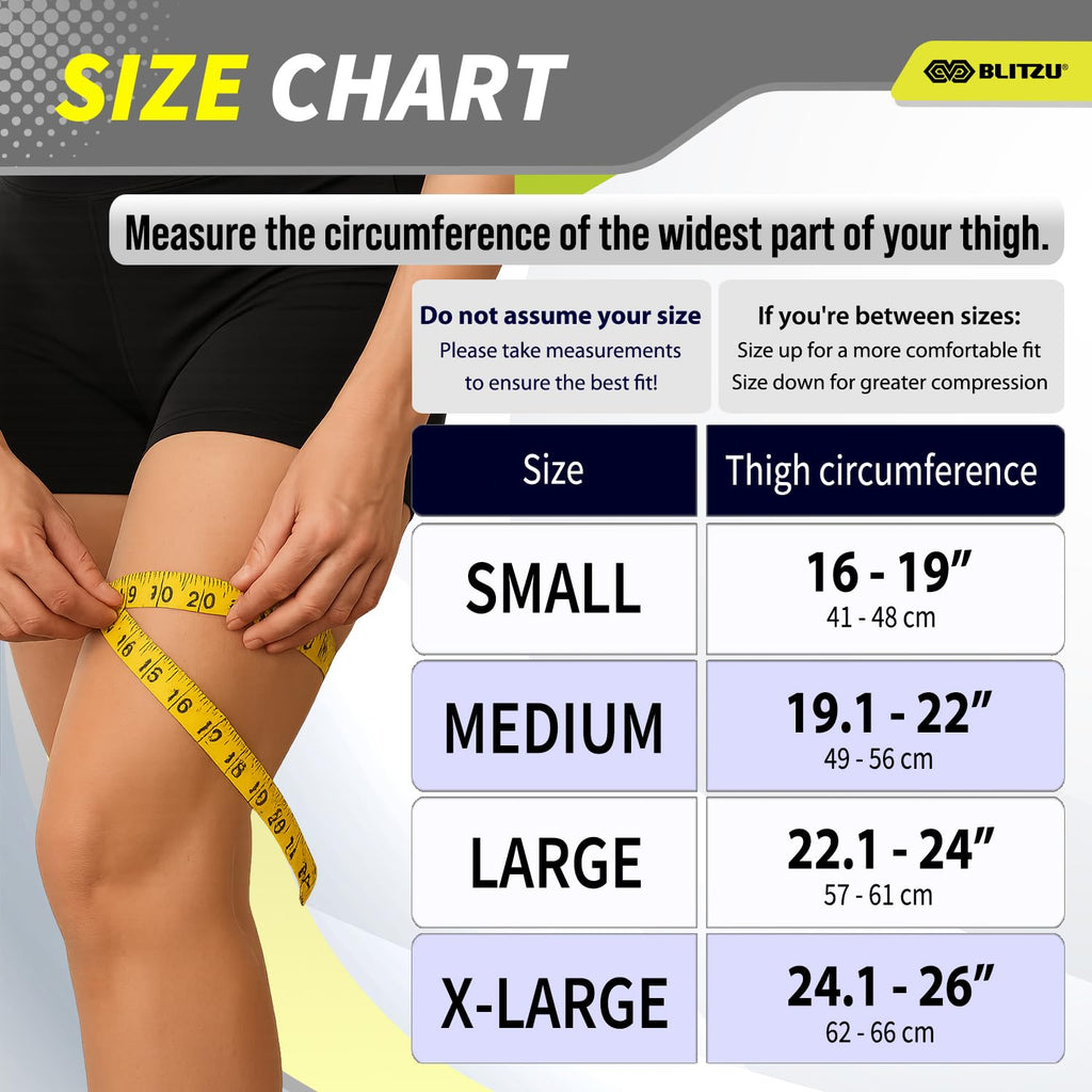 Thigh Compression Sleeve, Hamstring Support Brace for Men Women M