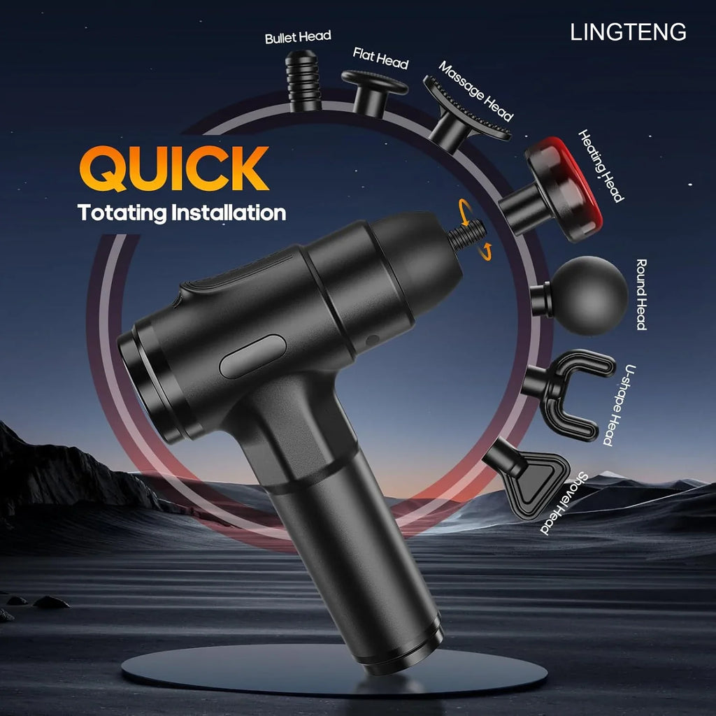 Tissue Deepened Heated Deep Tissue Massage Gun | Nature's Protocol