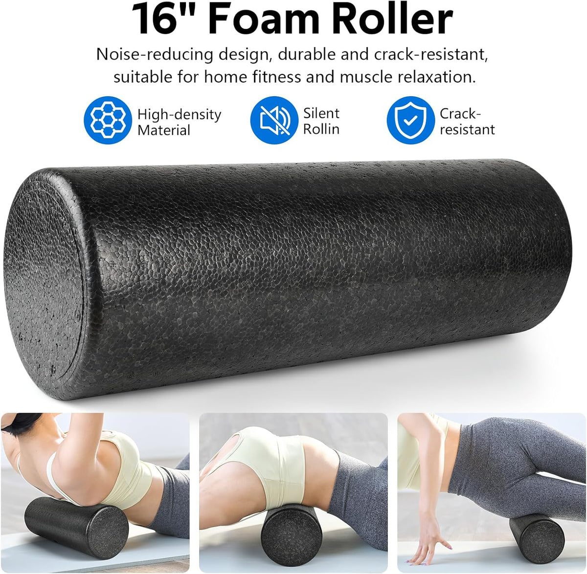 Ultimate 7-in-1 Foam Roller Set for Deep Tissue Muscle Relief - Perfect for Back and Full Body Recovery