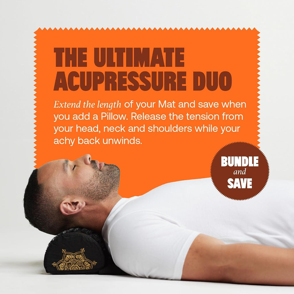 Experience Ultimate Relaxation with the Classic Level 2 Black Acupressure Mat for Tension Release