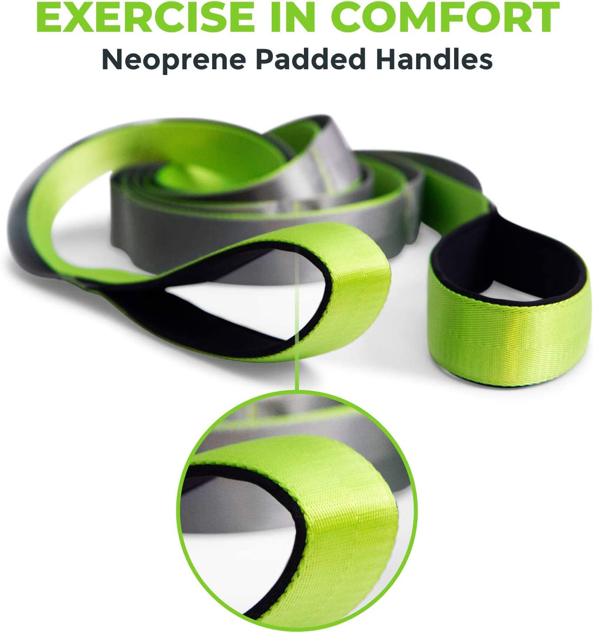 Elevate Your Flexibility: 8 Ft Physical Therapy Yoga Stretch Strap with 12 Comfort Loops