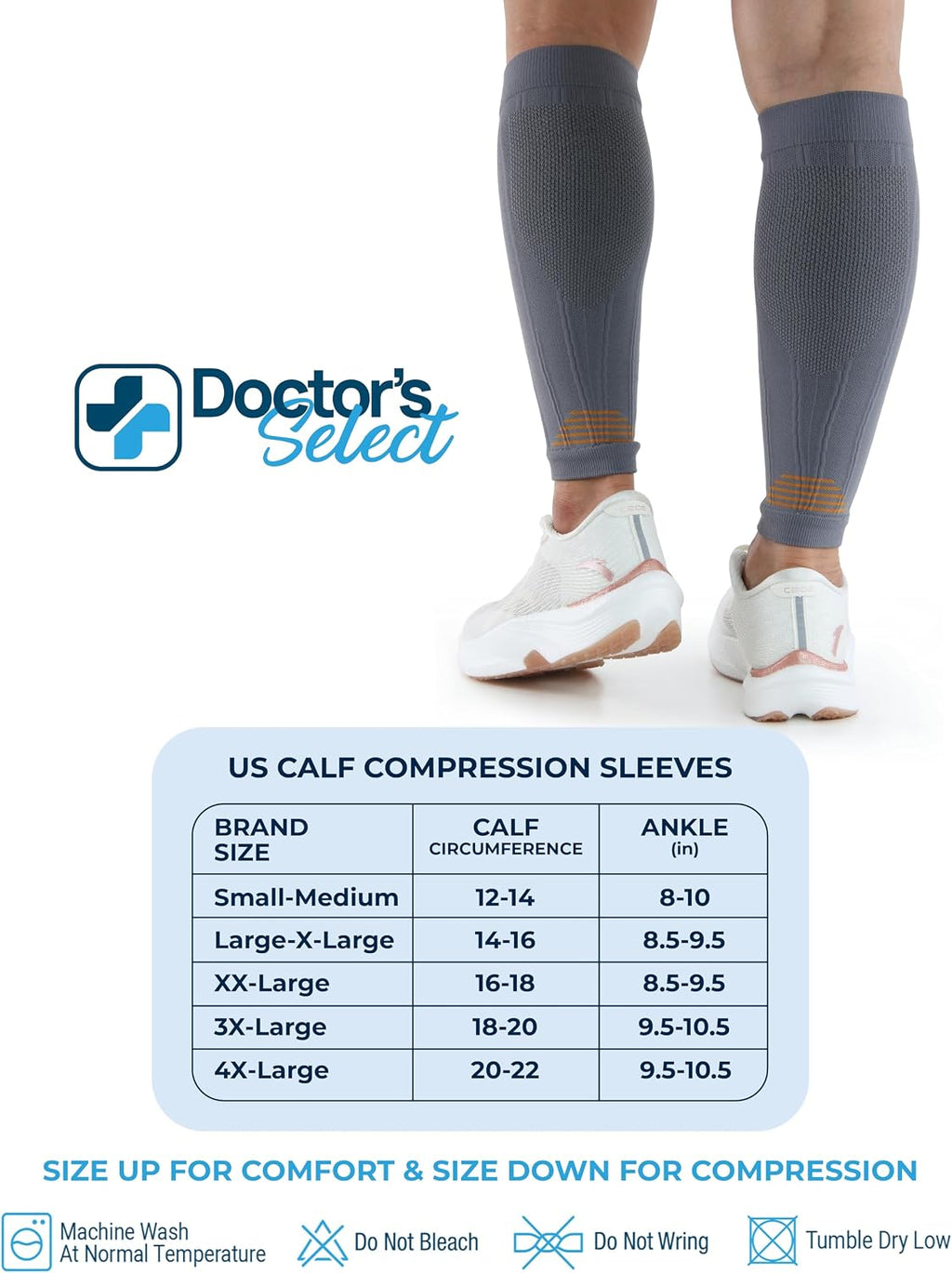 2 Pairs Copper Calf Compression Sleeve - Leg Compression Sleeves for Women & Men, Shin Splint Relief