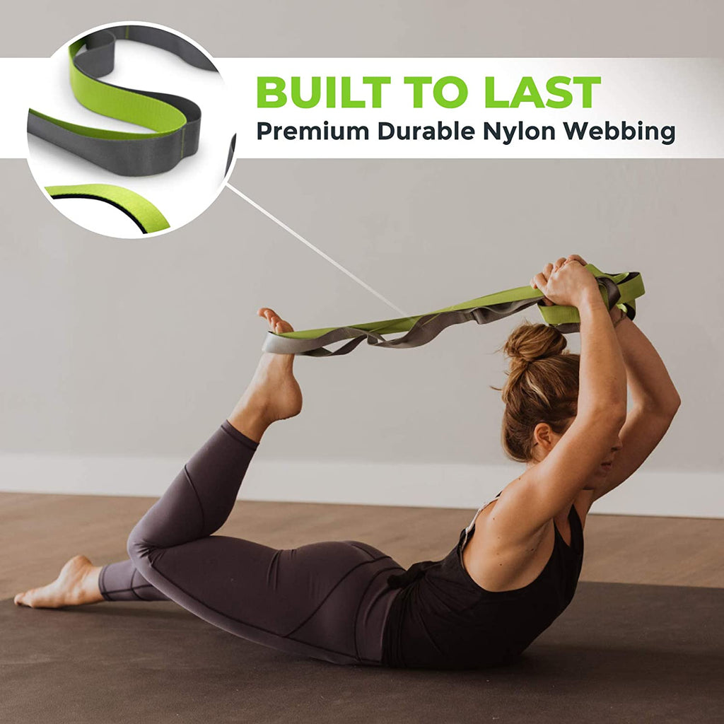 Elevate Your Flexibility: 8 Ft Physical Therapy Yoga Stretch Strap with 12 Comfort Loops
